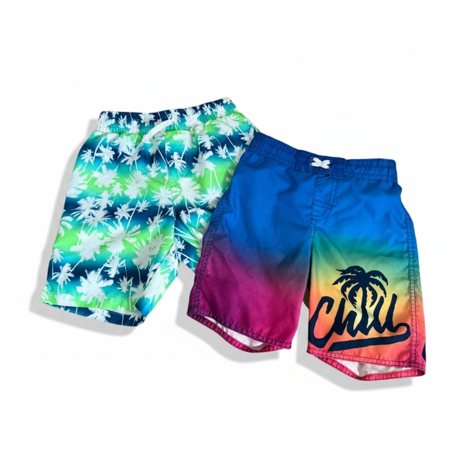 Old Navy Thereabouts Boys Swim Trunks Lot of 2 Size Small Tropical
