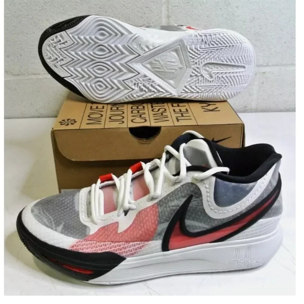 Nike Kyrie 8 Black White Red DJ6017-100 Basketball Shoes Mens Size 10.5