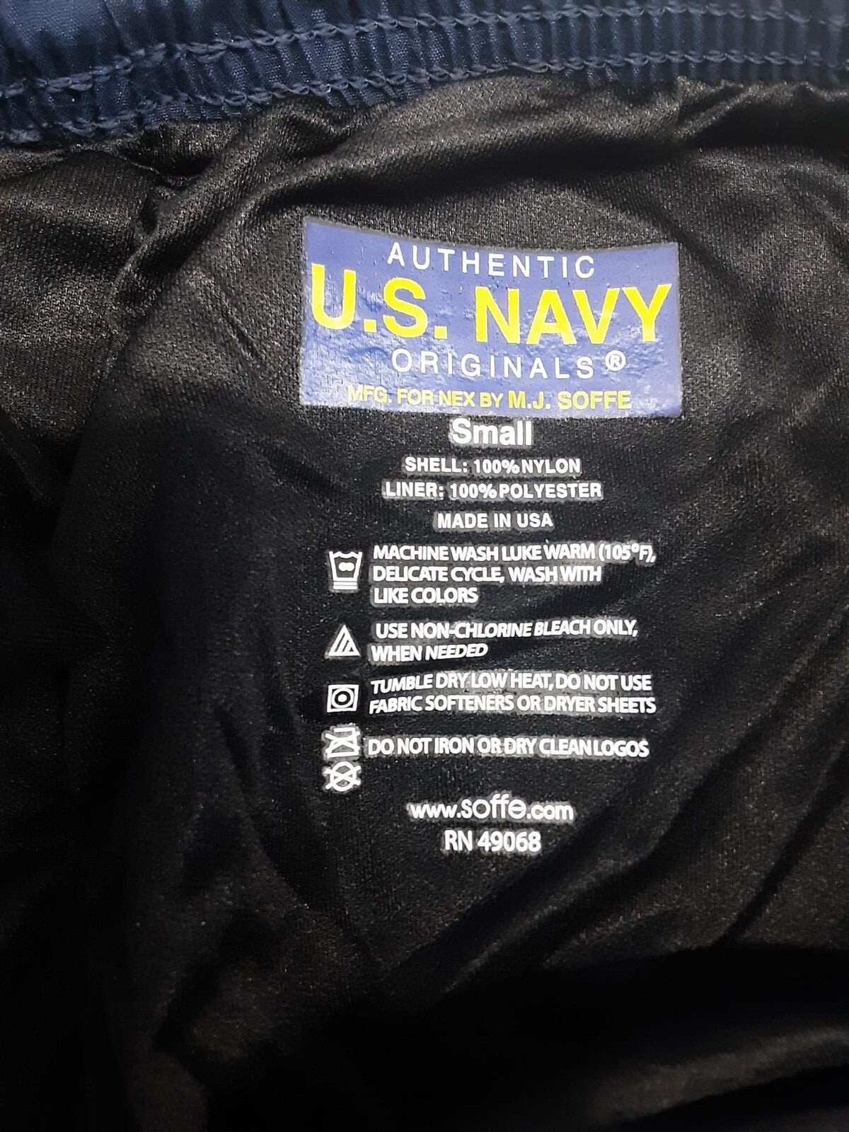 Soffe Navy 8 In PT Shorts Performance Physical Training Shorts U.S.