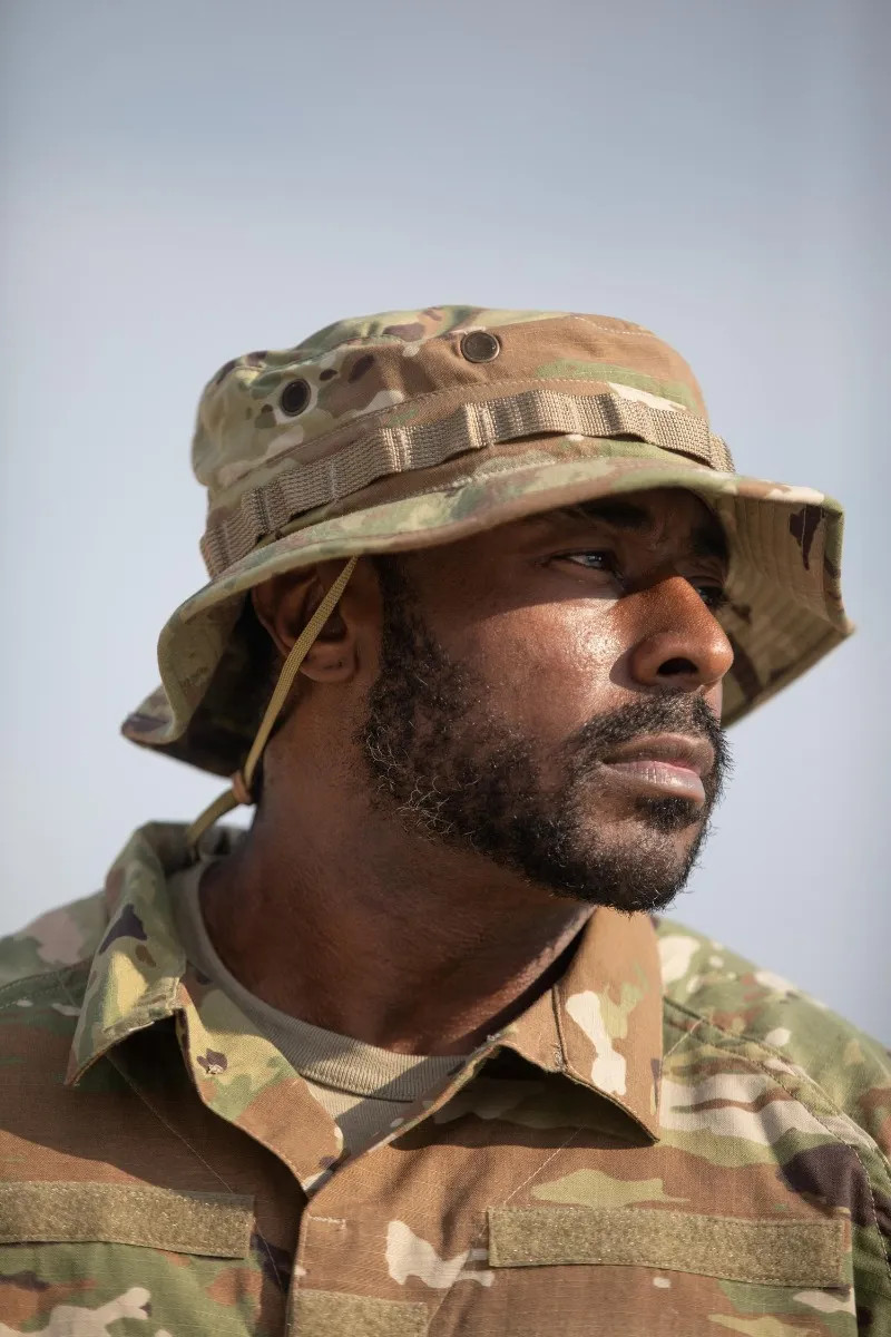 Propper® Boonie Hat – OCP 50/50 NYCO, MIL-Spec, Vent Holes Adjustable Chin Strap