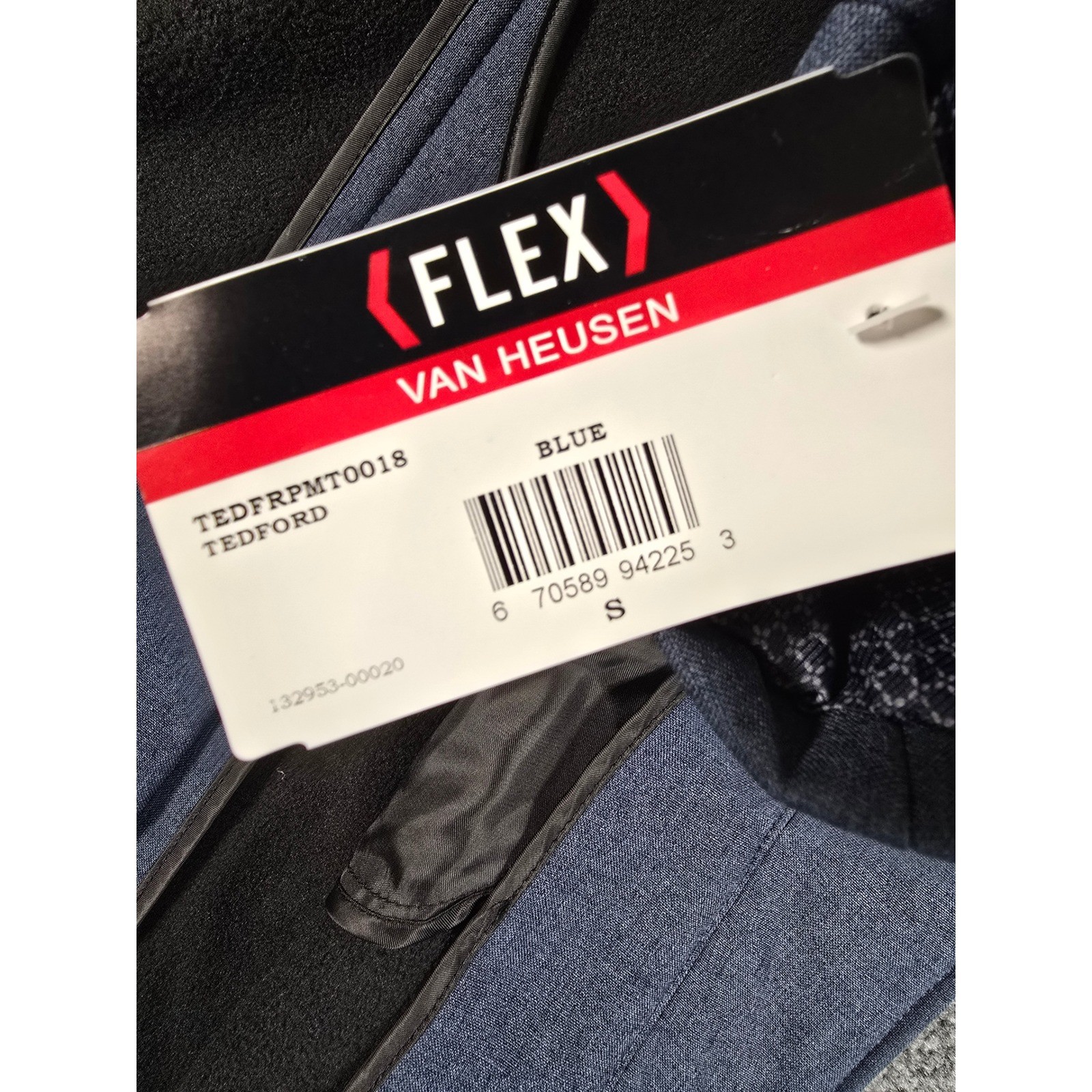 Van Heusen Mens Flex Stand Collar Overcoat Blue Stretch Fabric All Weather Sz S