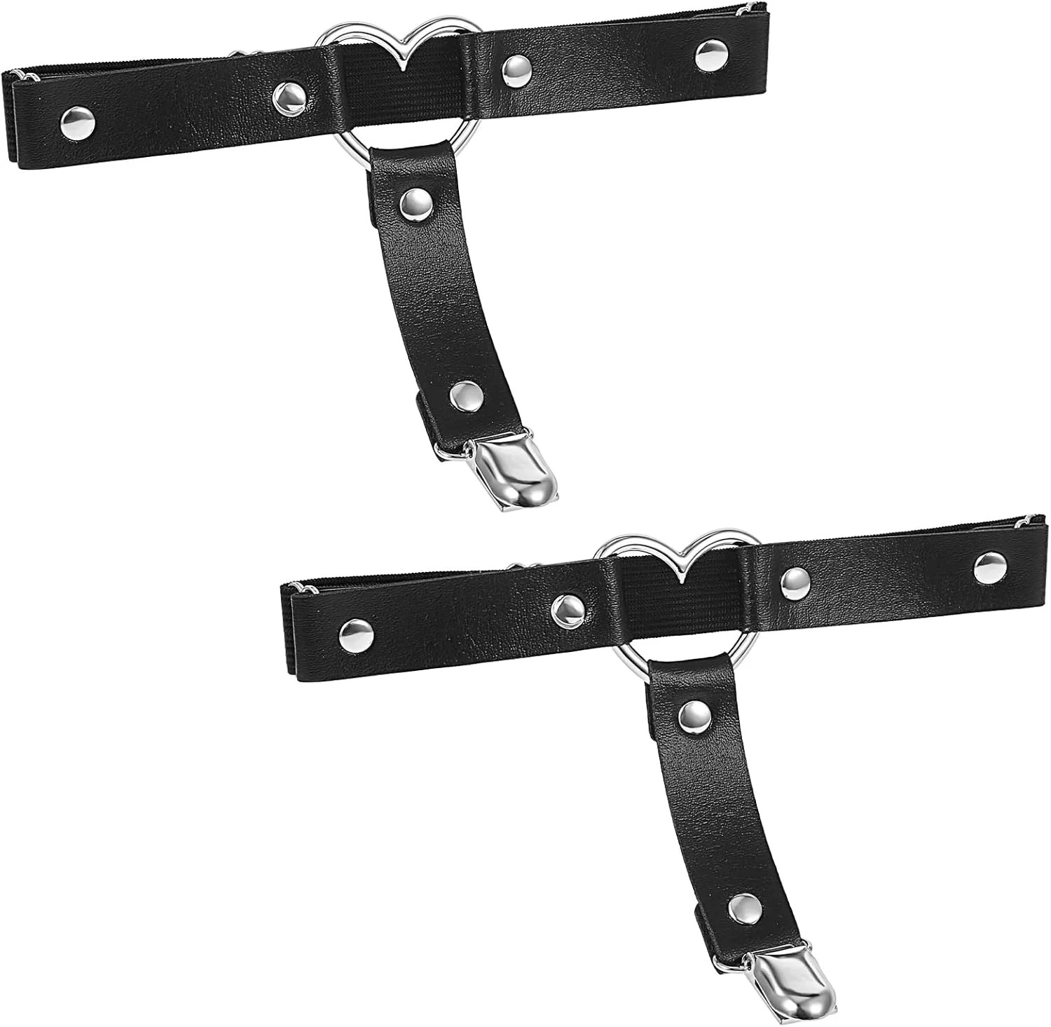 2 Pcs Leg Garter Adjustable Love Heart Garter Belts For Women Thigh Garter With