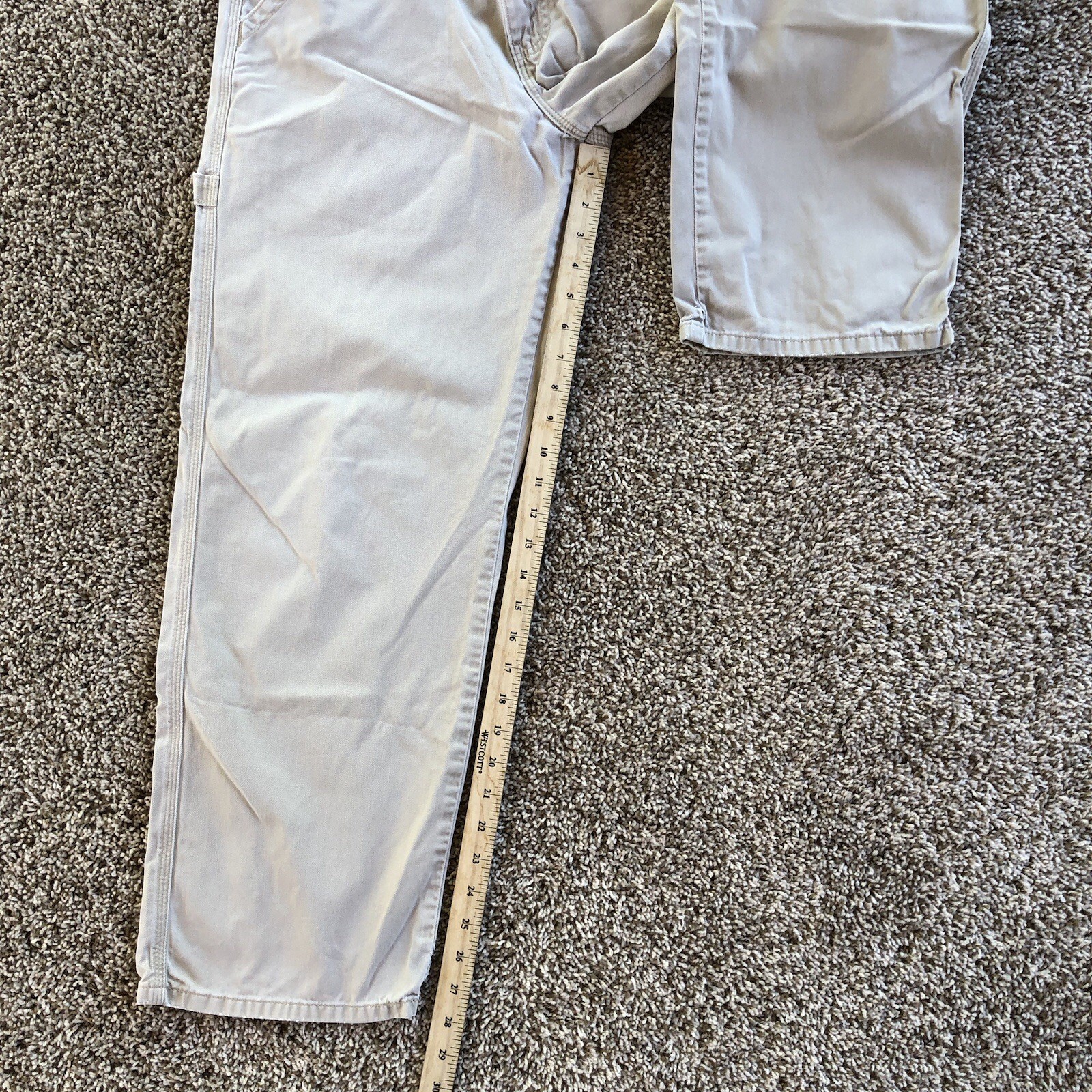 Vtg Levis SilverTab Khakis Pants Mens 29×30 Beige Relaxed Fit Carpenter Loop Y2K