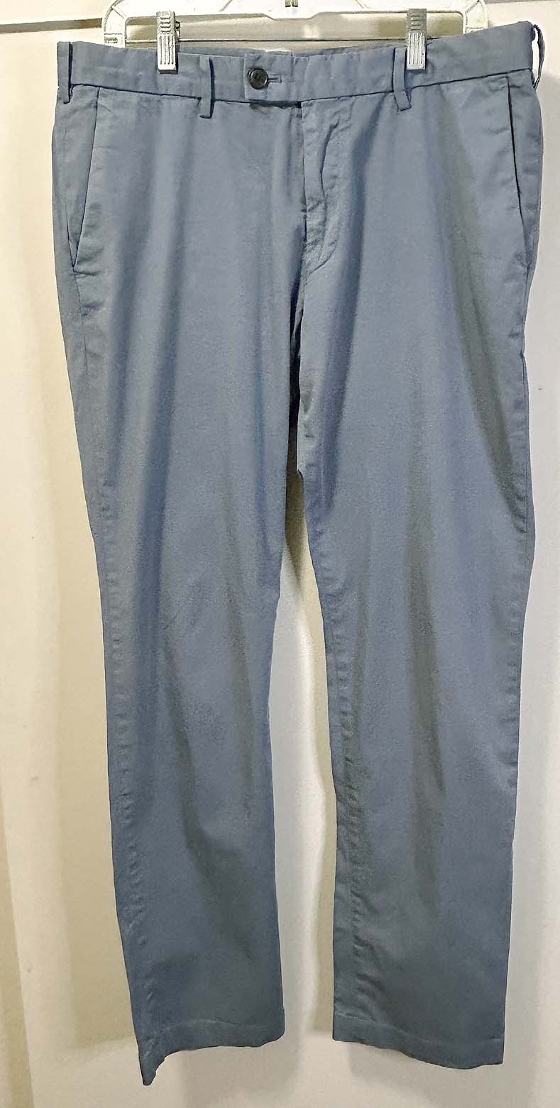 Cotton Men’s Dress Pants 34×34 Blue Gray 99% Cotton 1% Spandex Unknown Brand