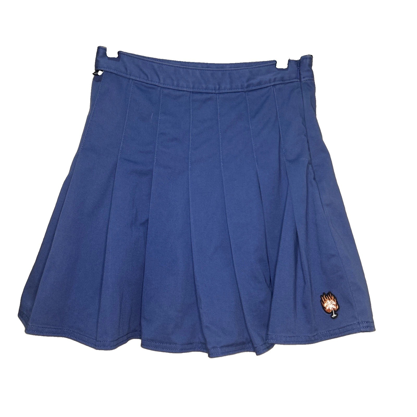 Vans Off The Wall Emo Punk Chino Blue Pleated Mini Tennis Skater Skirt Small 25