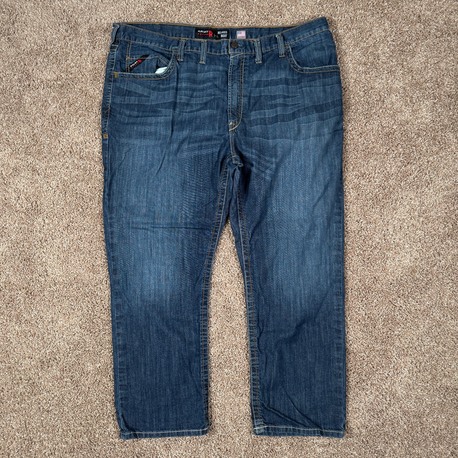 Ariat FR M4 Relaxed Boot Cut Denim Jeans Work Pants Men’s 48×30 Flame Resistance