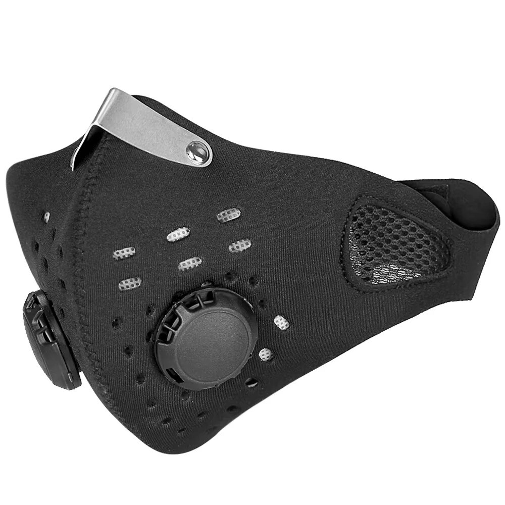 Reusable Respirator Face Mask with Active Carbon Filters for Woodworking Moving