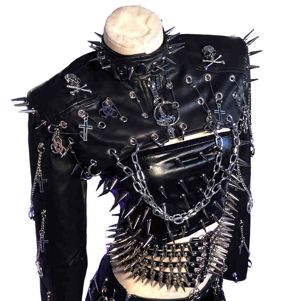 Goth Tops Spiked Emo Clothing Y2K Punk Rock Clothes Gothic Tank Grunge