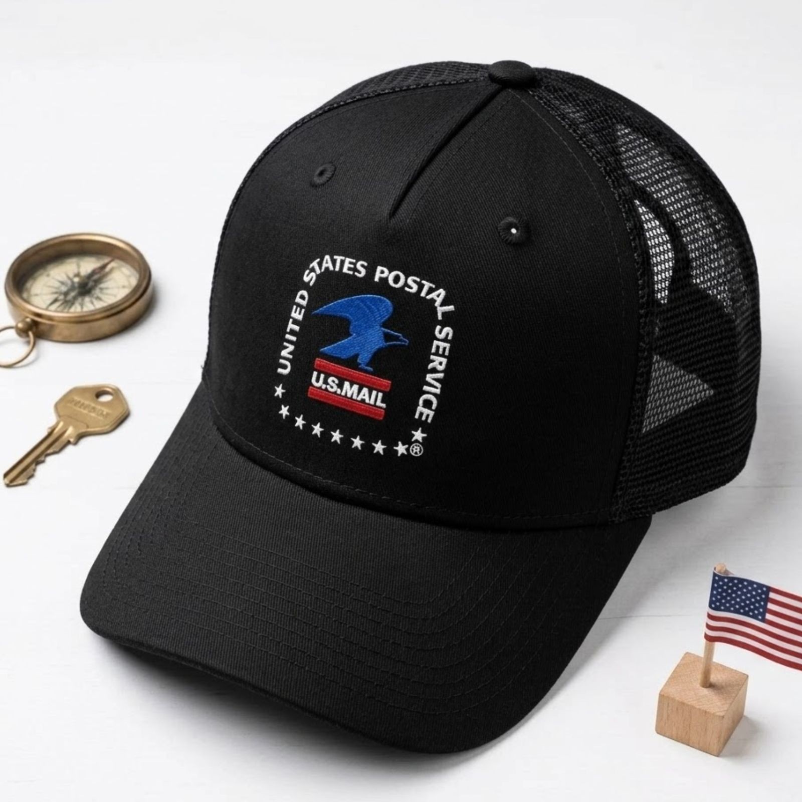 USPS Embroidered Trucker Hat Mesh Cap Brand New