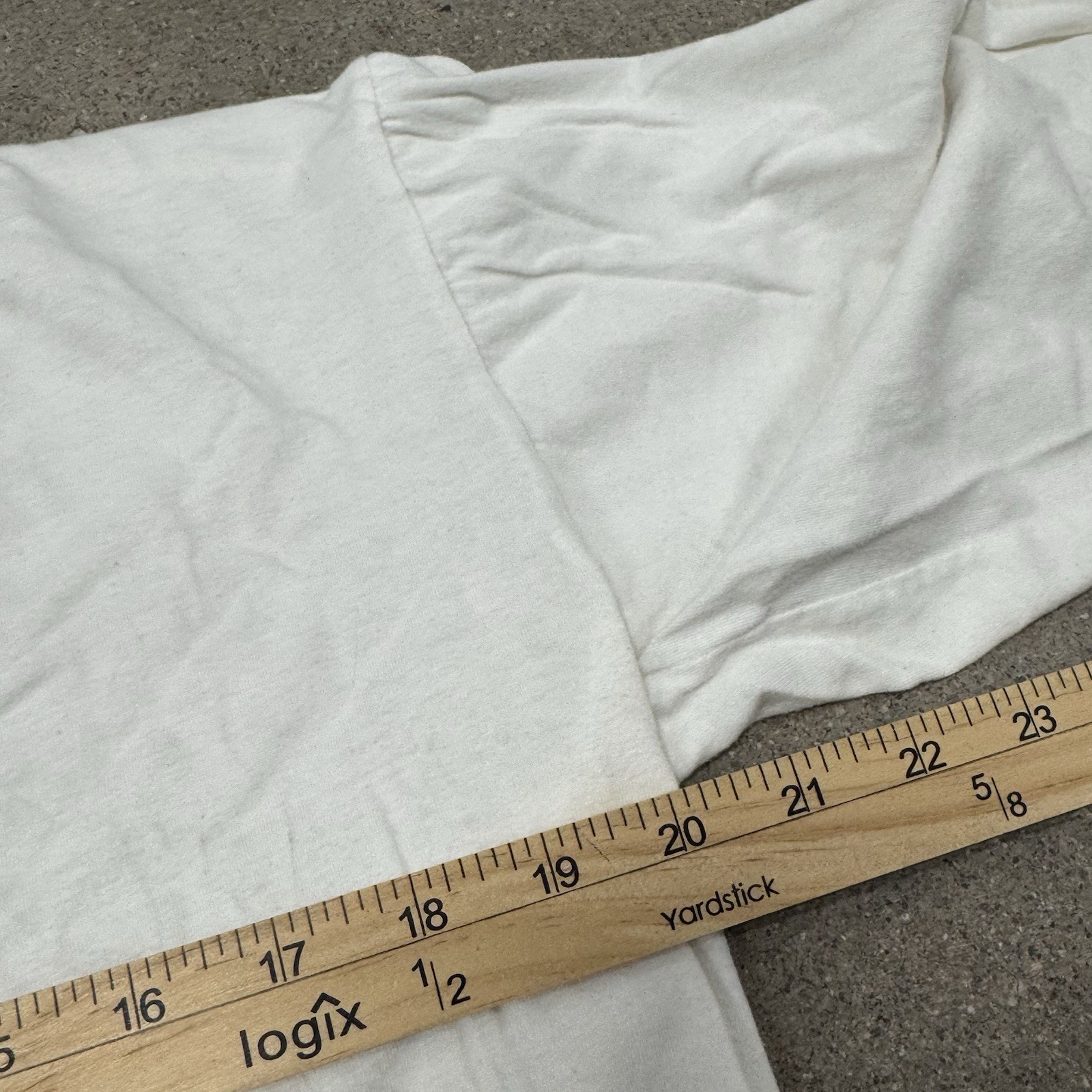 Vtg 60s 70s Race Brand Goldstar Henley T-Shirt Mens 42 white long sleeve
