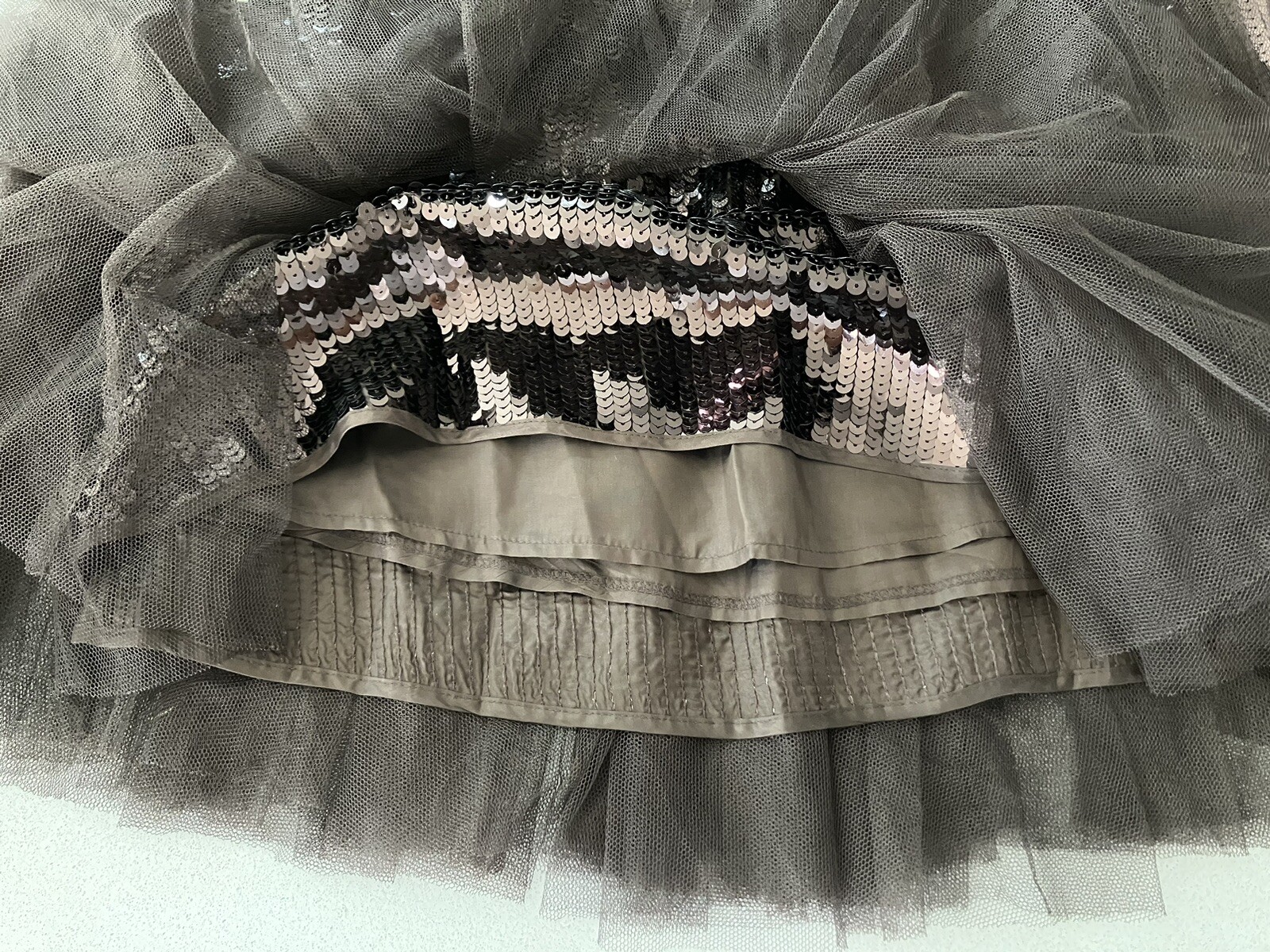 Stunning Monsoon Metallic Brown Sequin Party Cocktail Dress size 8 – Prom Ball