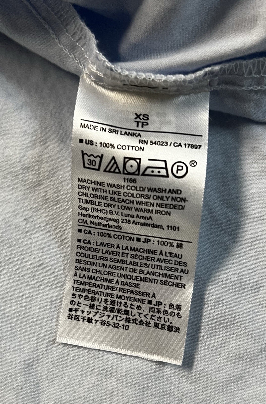 Banana Republic Boxy Crop Poplin Long Sleeve Shirt Baby Blue Structured Chic EUC