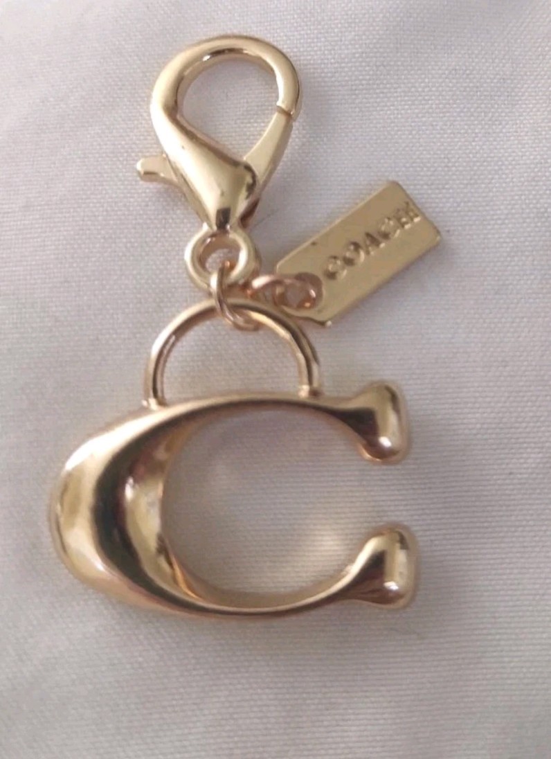 Coach Stamped Keychain Or Decorative Purse Accessory