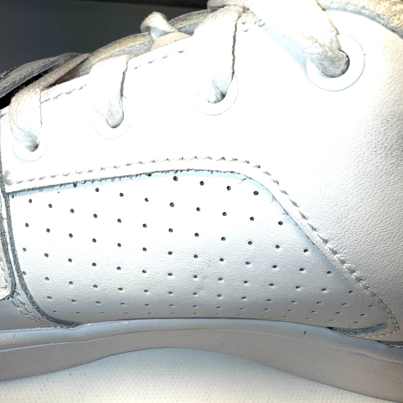 Mens 7 Creative Recreation Cesario Lo XXI White Perforated Leather Strap