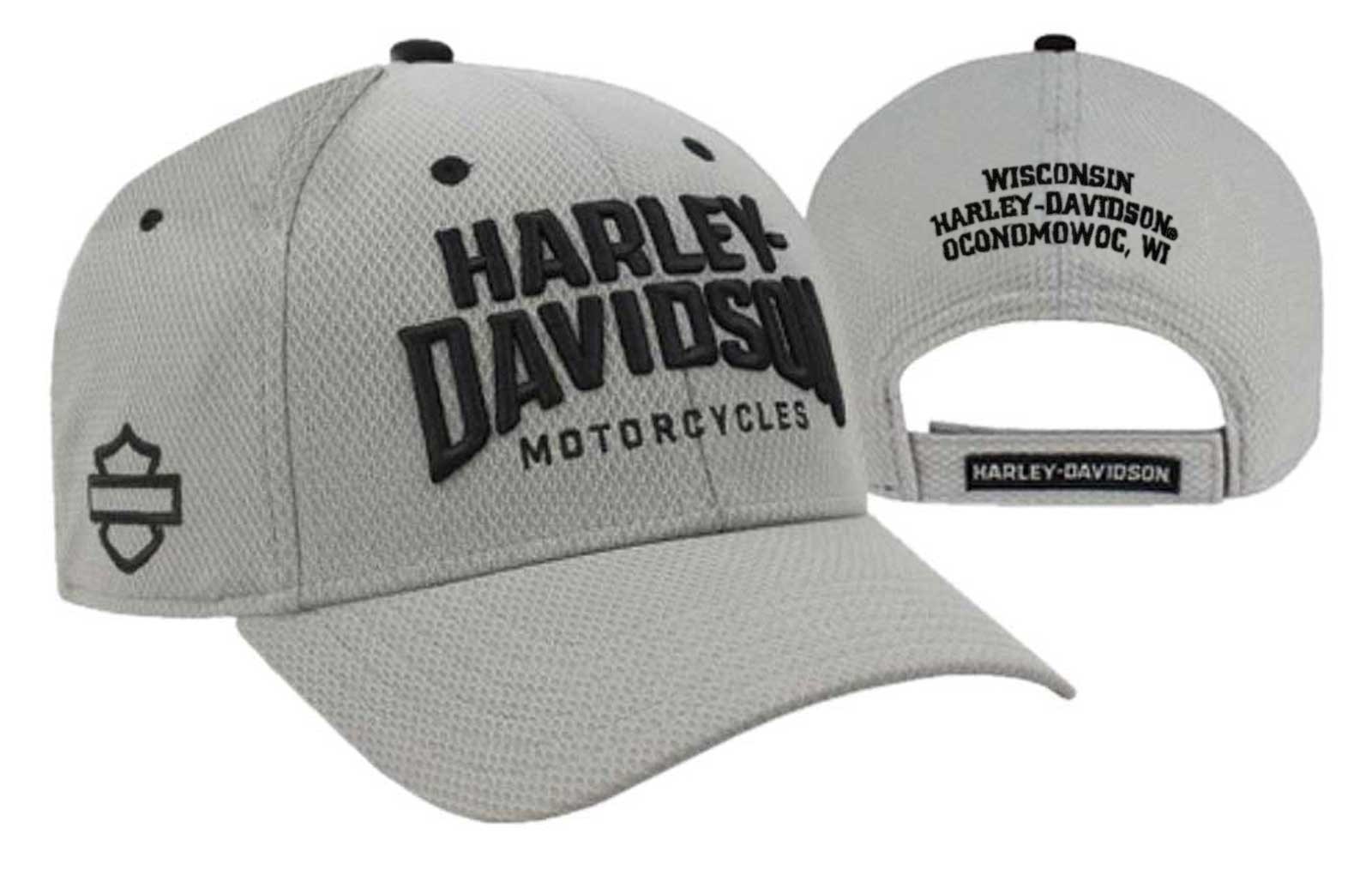Harley-Davidson Men’s Embroidered Athletic Curved Bill Adjustable Baseball Cap