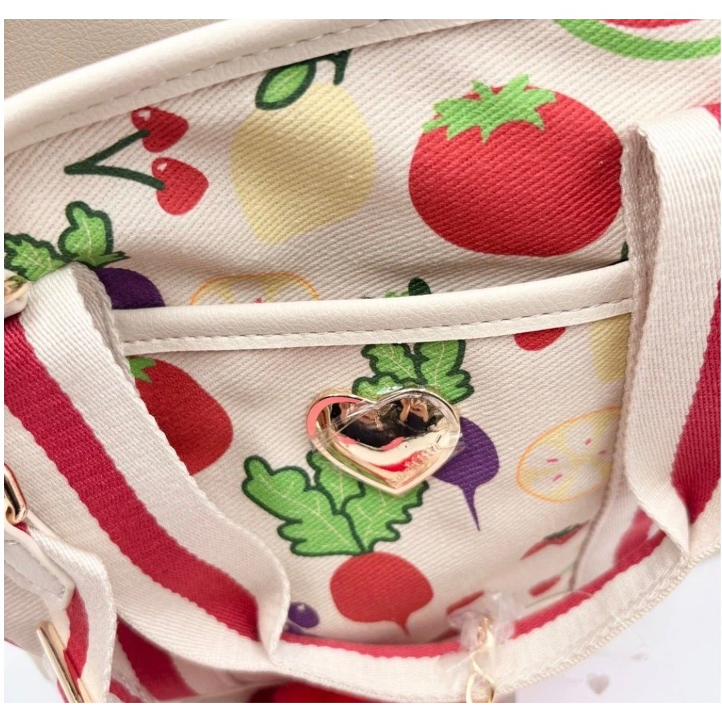 Luv Betsey Betsey Johnson LBADDIE Veggie & Fruit Multi Crossbody + Tomato NWT