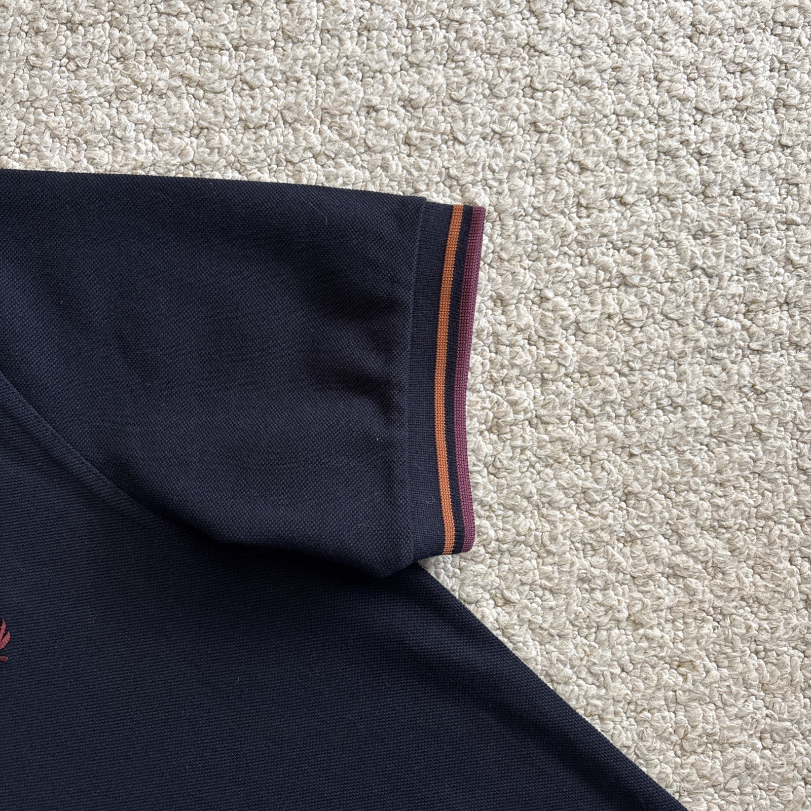 Fred Perry M3600 Mens Medium Twin Tipped Polo Shirt Navy Blue Mod Ska BNWT