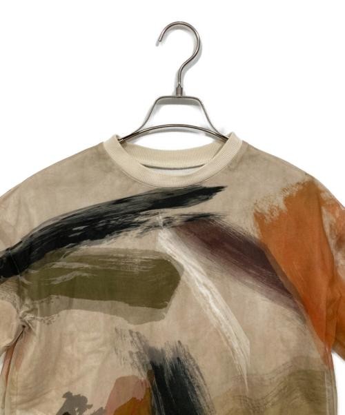 Ameri Louise Art Tee Brown Cotton & Polyester Ladies Short Sleeve T-Shirt