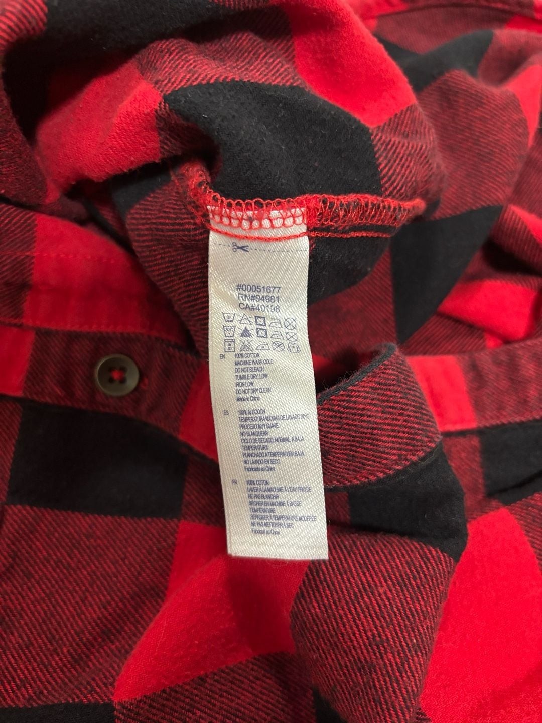 Forever 21 Red and Black Buffalo Plaid Flannel Shirt Size M