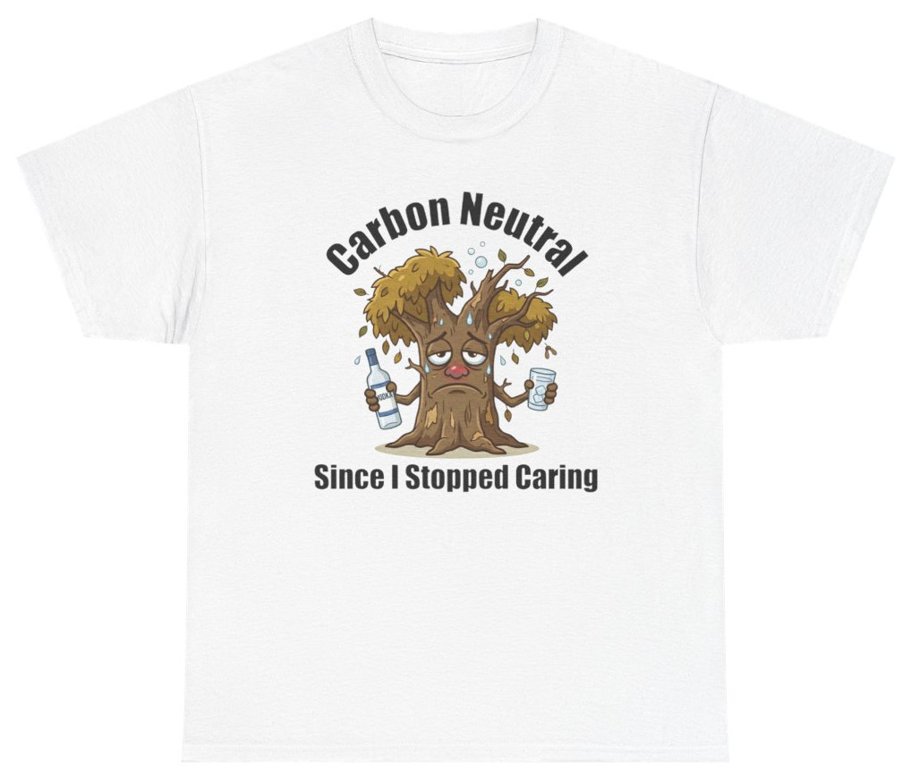 Carbon Neutral Since I Stopped Caring Tee | Unethical Threads