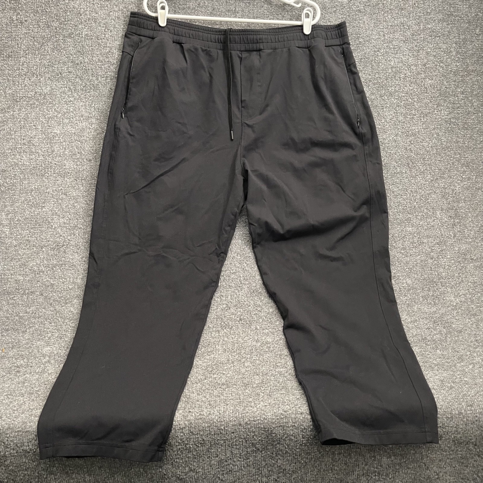 Public Rec All Day Every Day Pants Mens Sz 44/30 Joggers Zipper Pockets Black