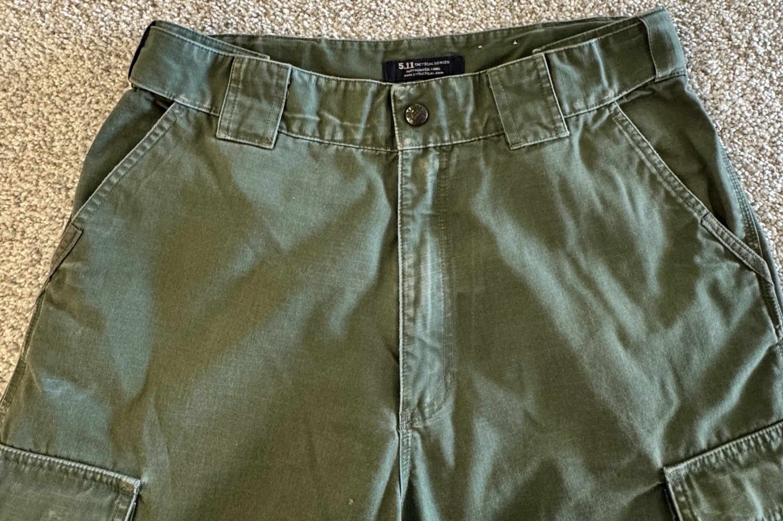 5.11 Tactical TDU Rip-Stop Cargo Pants Mens Medium Waist 74003 Army Green 511