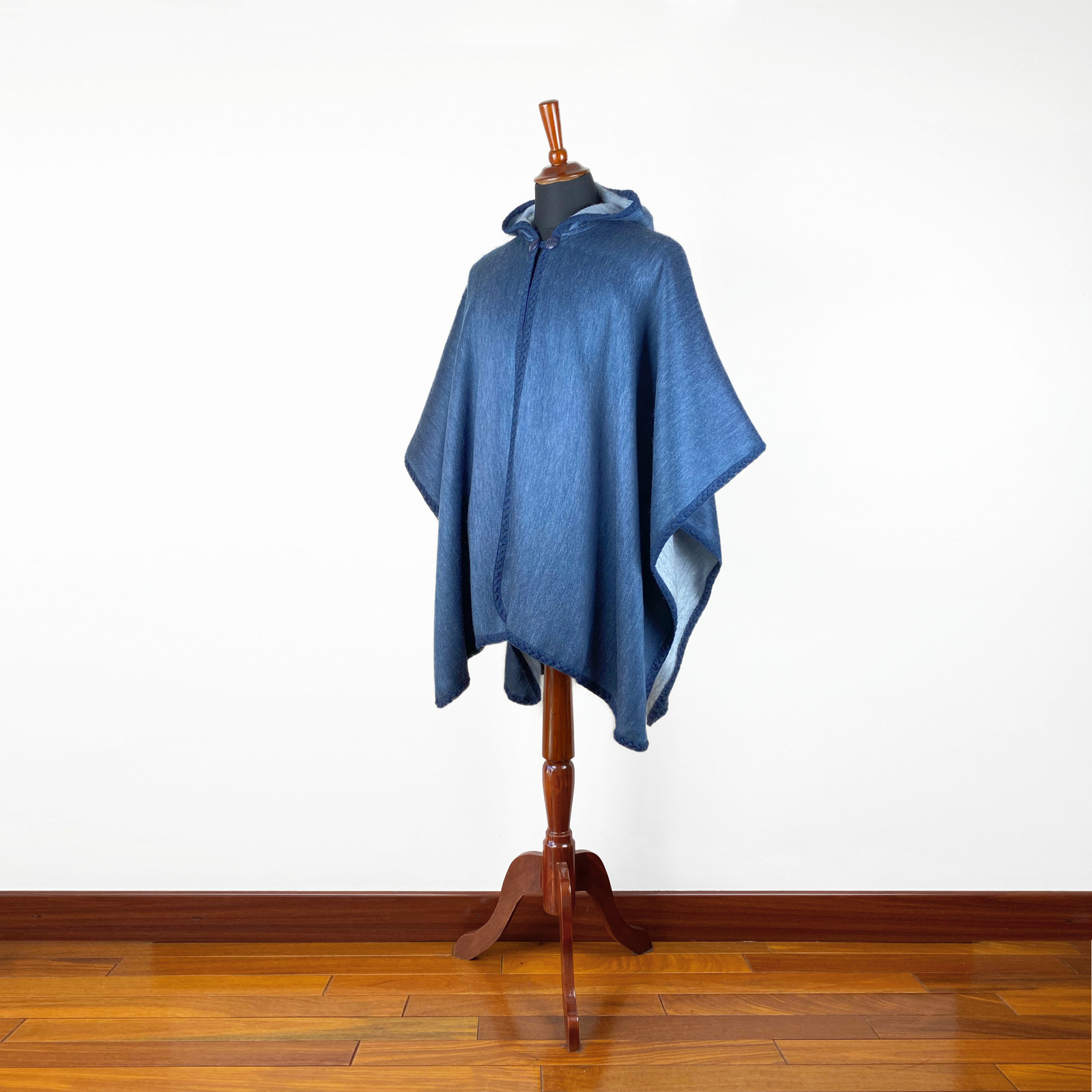ALPACA WOOL BOHEMIAN WRAP HOODED BLANKET CAPE OPEN PONCHO SHAWL UNISEX HANDMADE