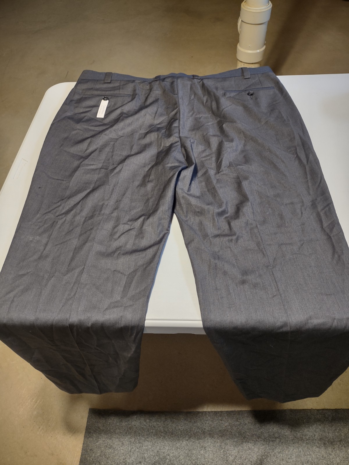 NWT – Calvin Klein – Men’s Flat Front Dress Pants – Charcoal – 42W x 42L