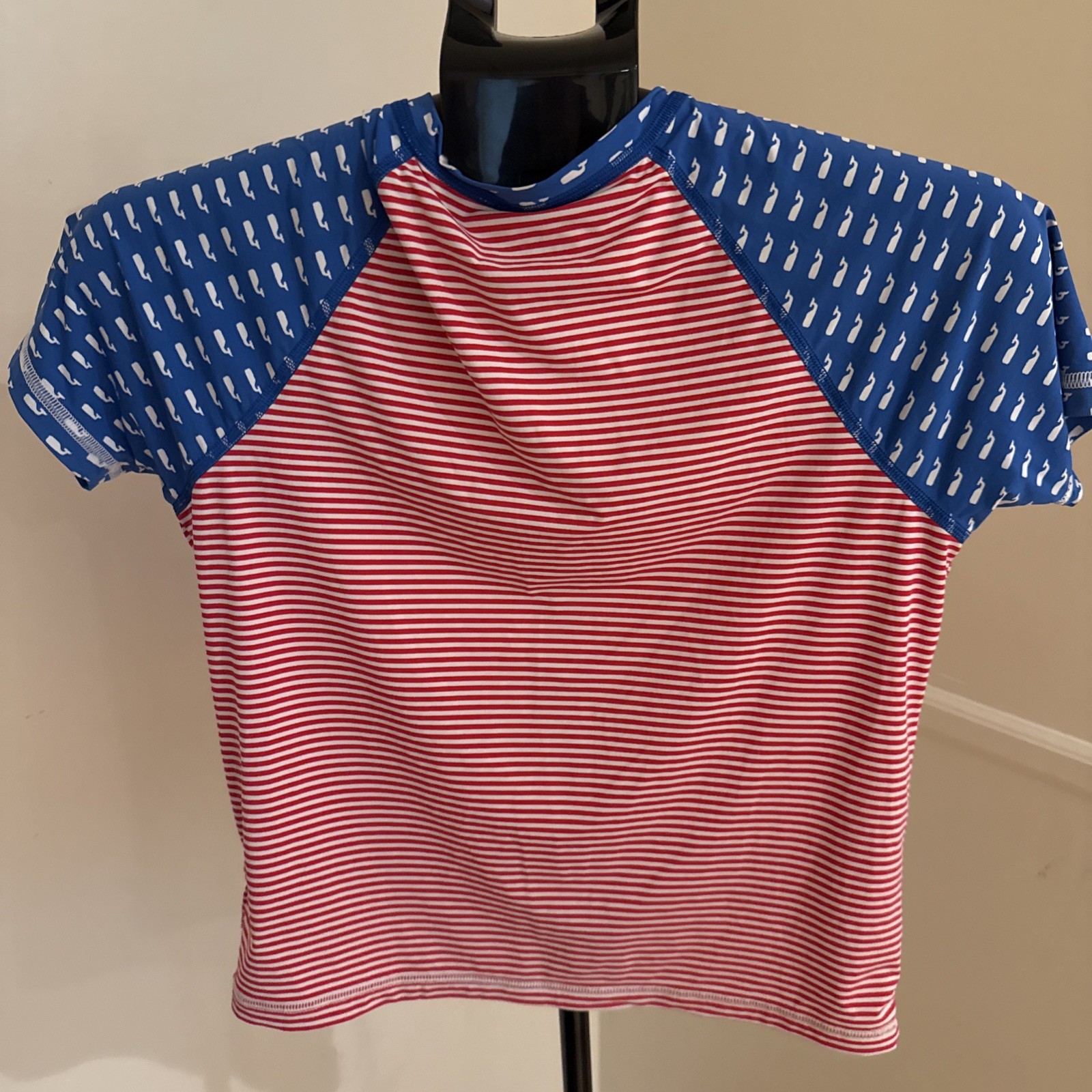 Vineyard Vines Performance Quarter-Zip Top – Youth XL (16) Red Blue White Stars