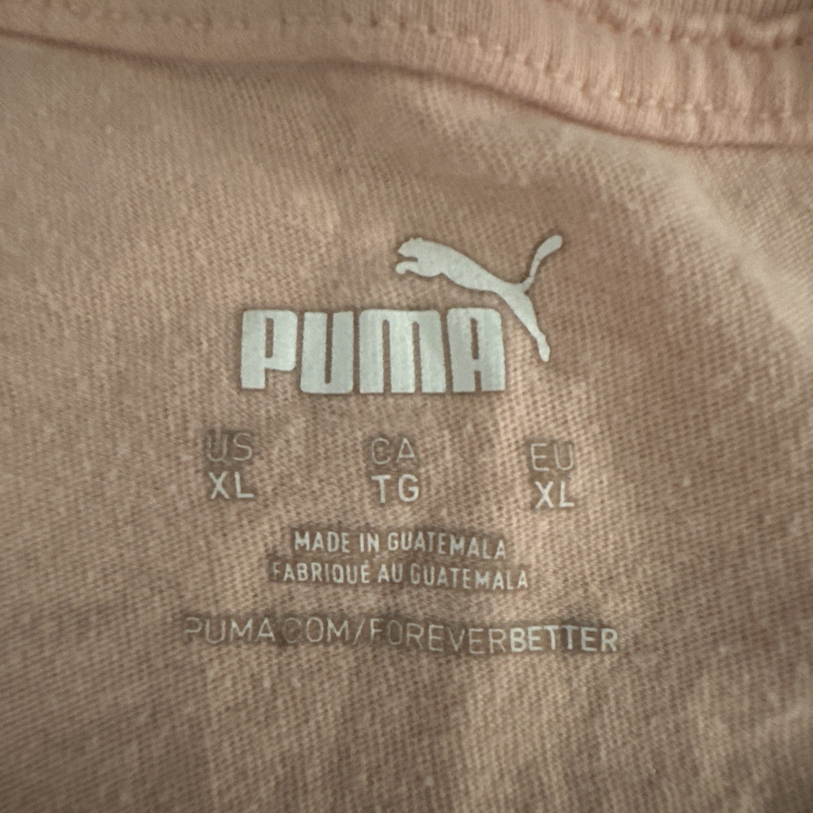 Puma Women’s XL Tee Shirt Pink Short Sleeve Trendy Stylish Top Athletic