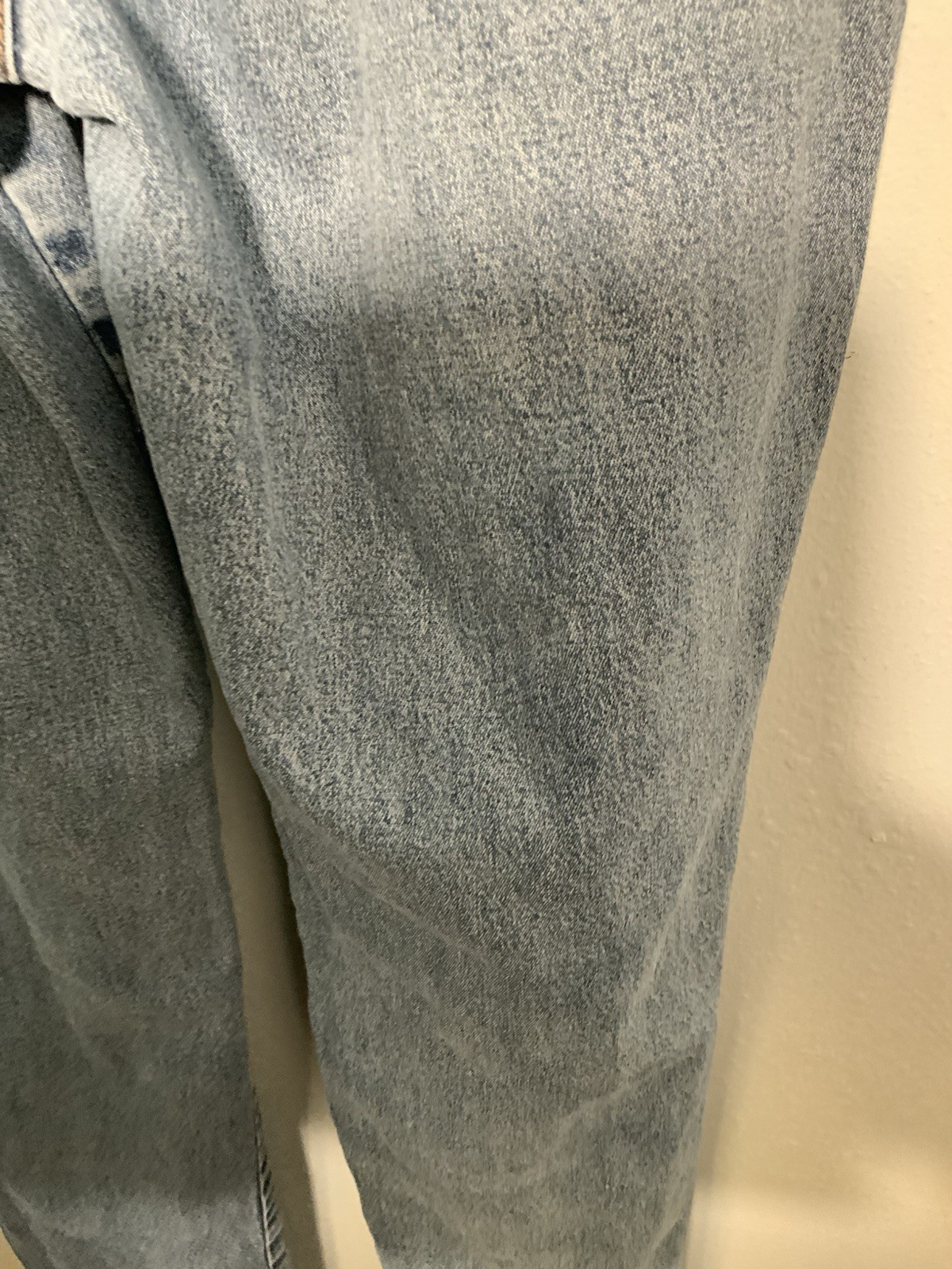 “WRANGLER” LEATHER PATCH WOMENS JEANS-7/8 X 34″ 99% COTTON 1% SPANDEX Boot Cut
