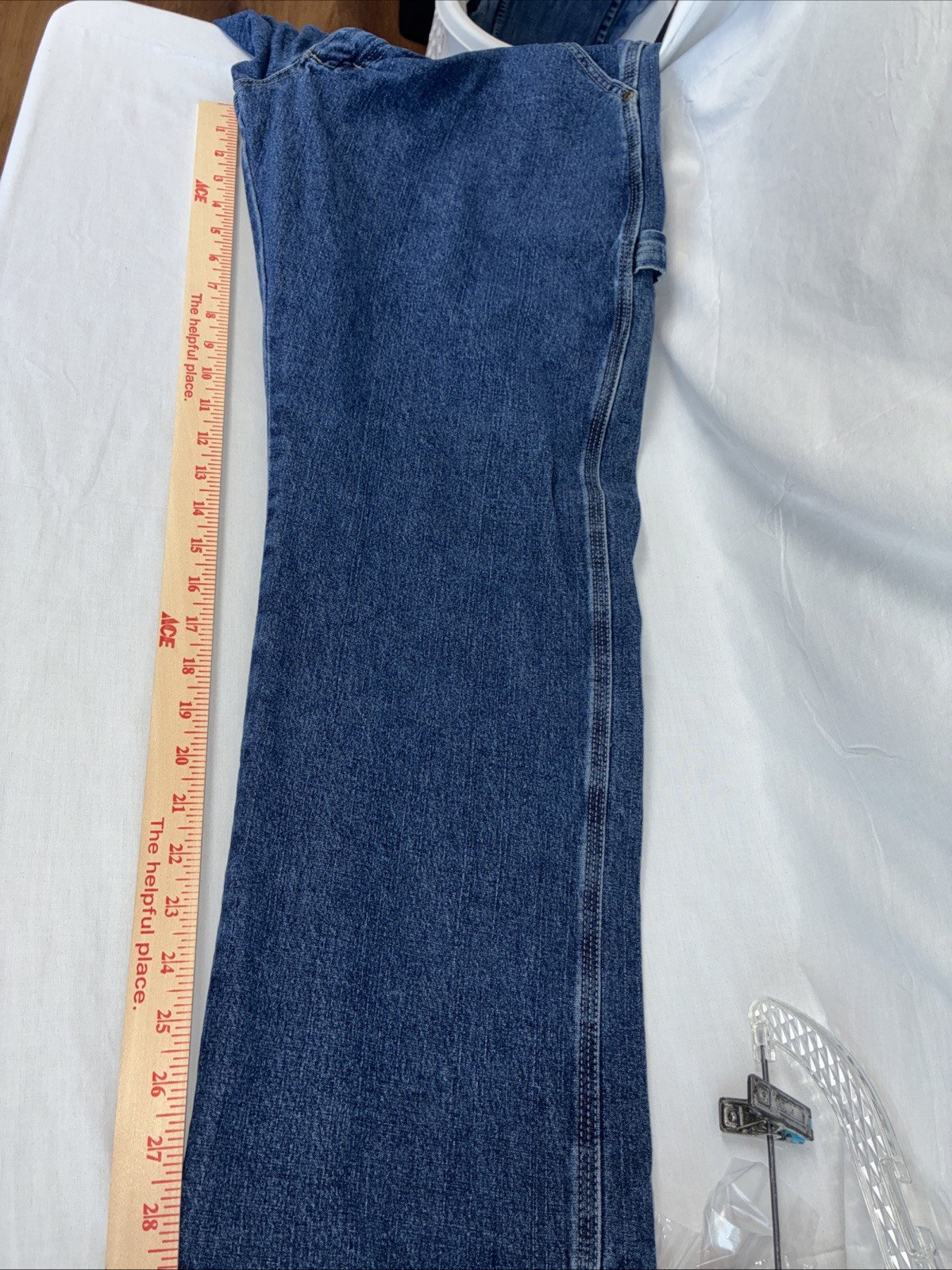 Wrangler Carpenter Jeans Mens 36X30 Medium Wash Workwear Blue Denim – PRE-OWNED