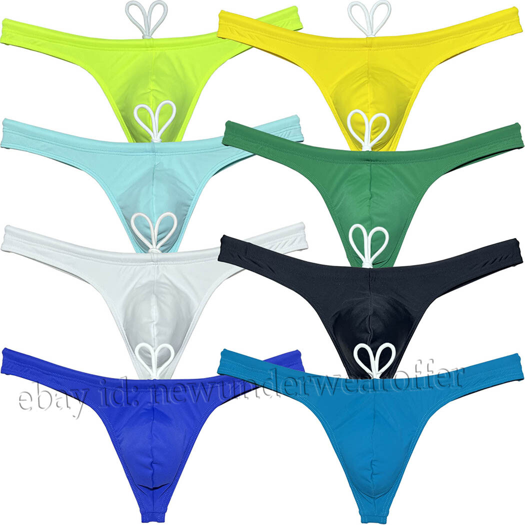 Men Swim Thong Bikini Swimwear Smooth Swimming Trunks Male Beach Shorts Swimsuit