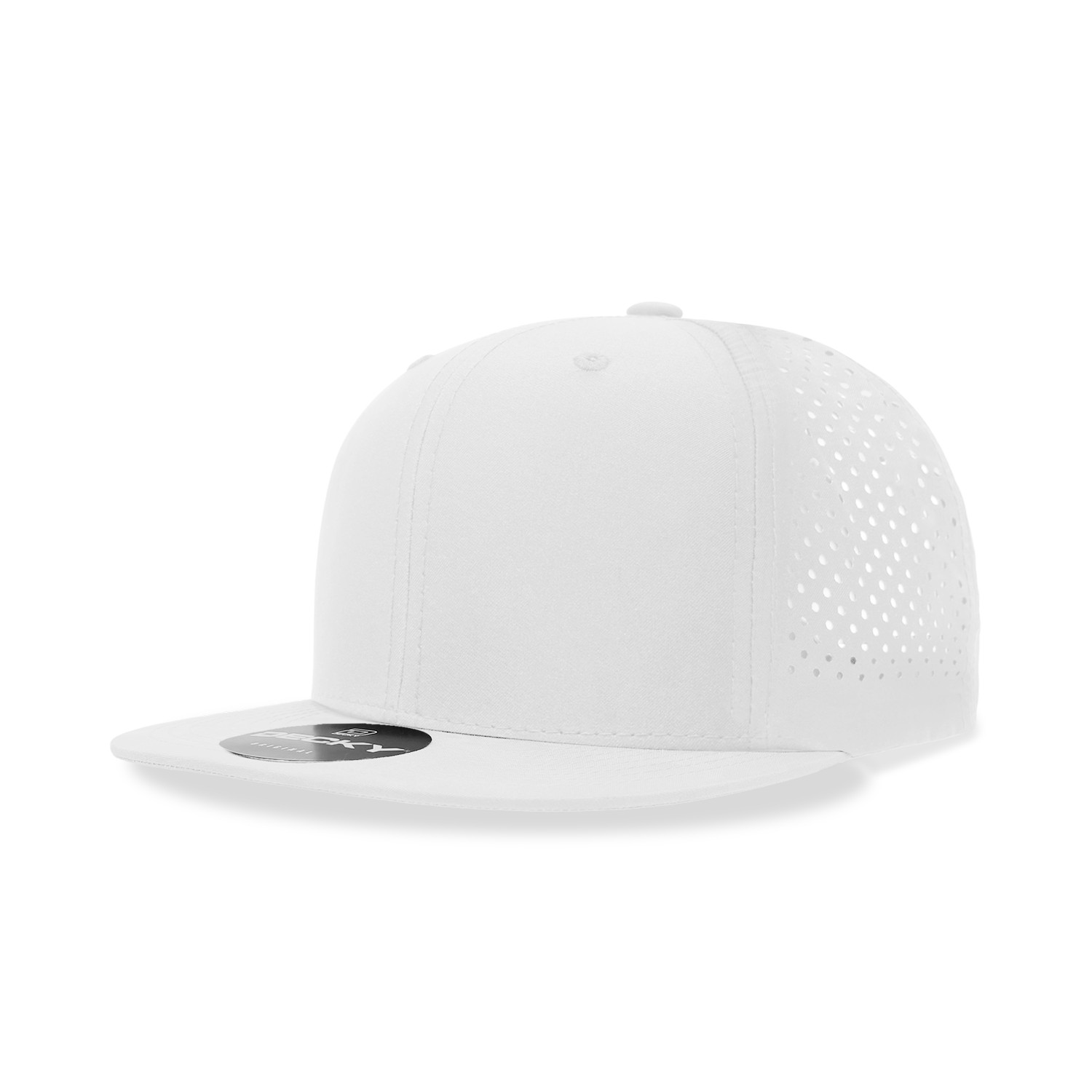 Decky Unisex 6 Panel High Profile Perforated Performance Snapback Cap – 6228