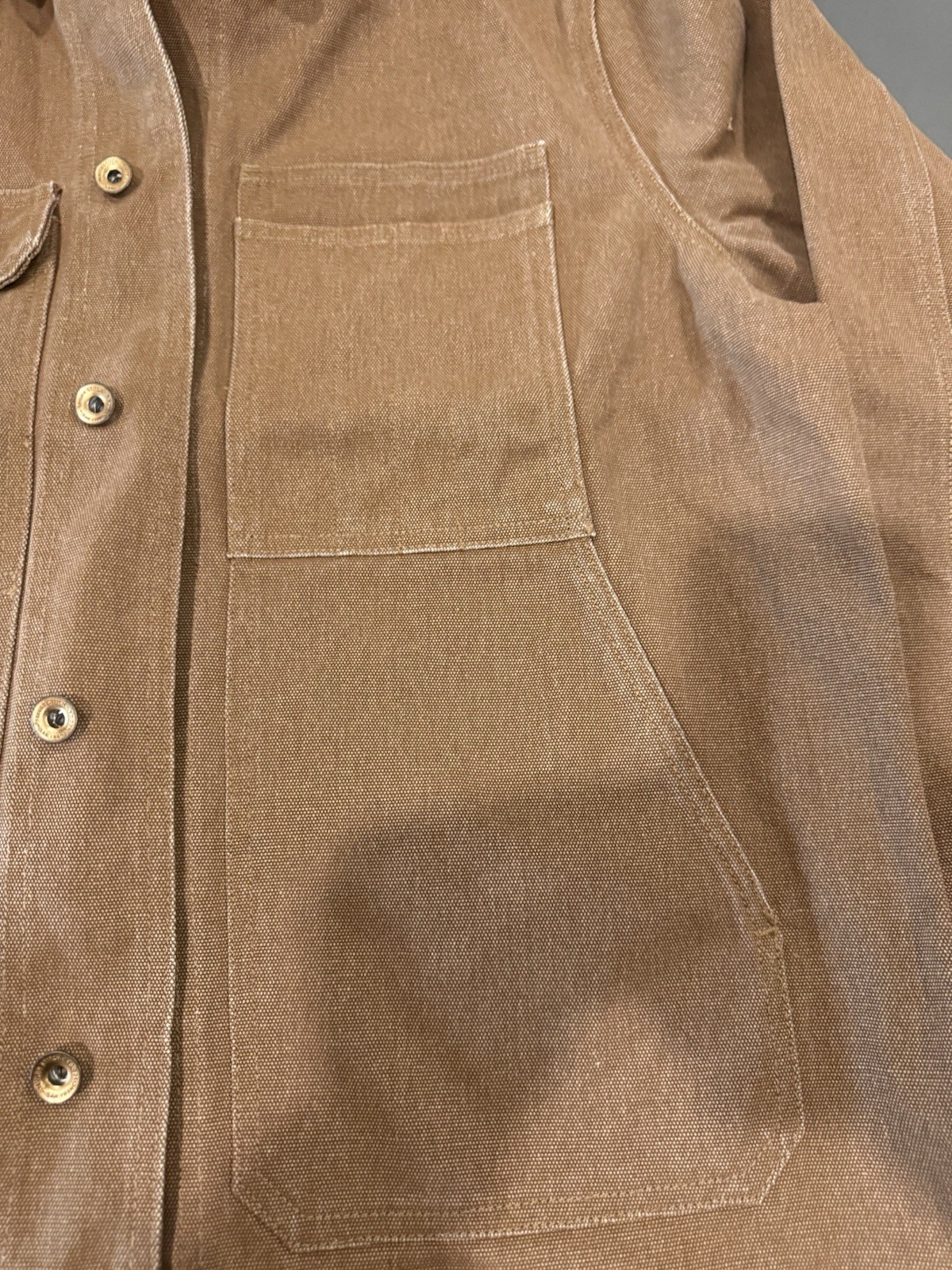 Taylor Stitch The Longshore Jacket In Tobacco Chipped Canvas Size XL 44