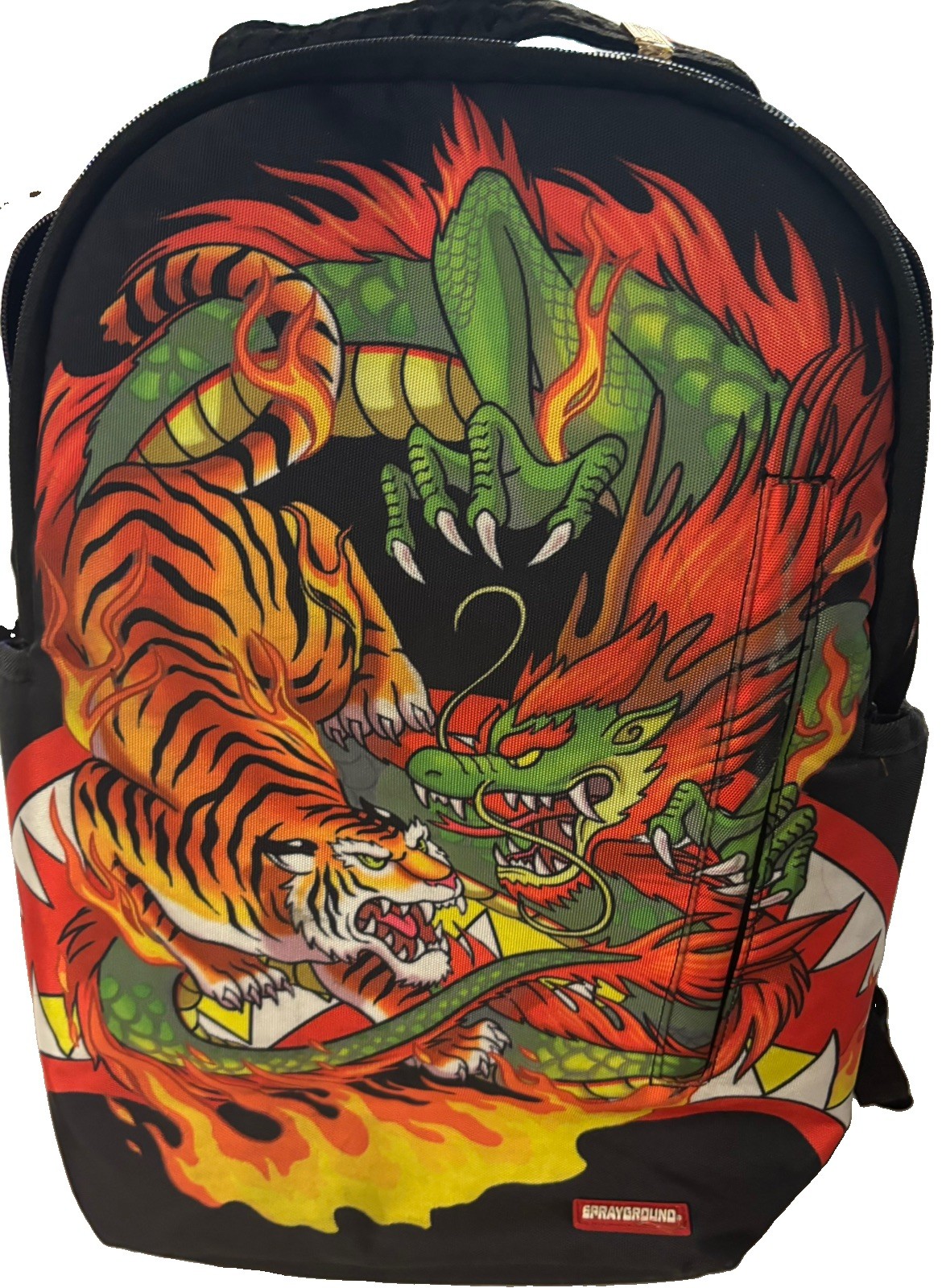 Sprayground Come At Me Bro Tiger Vs Dragon DLXR Backpack Used Great Condition