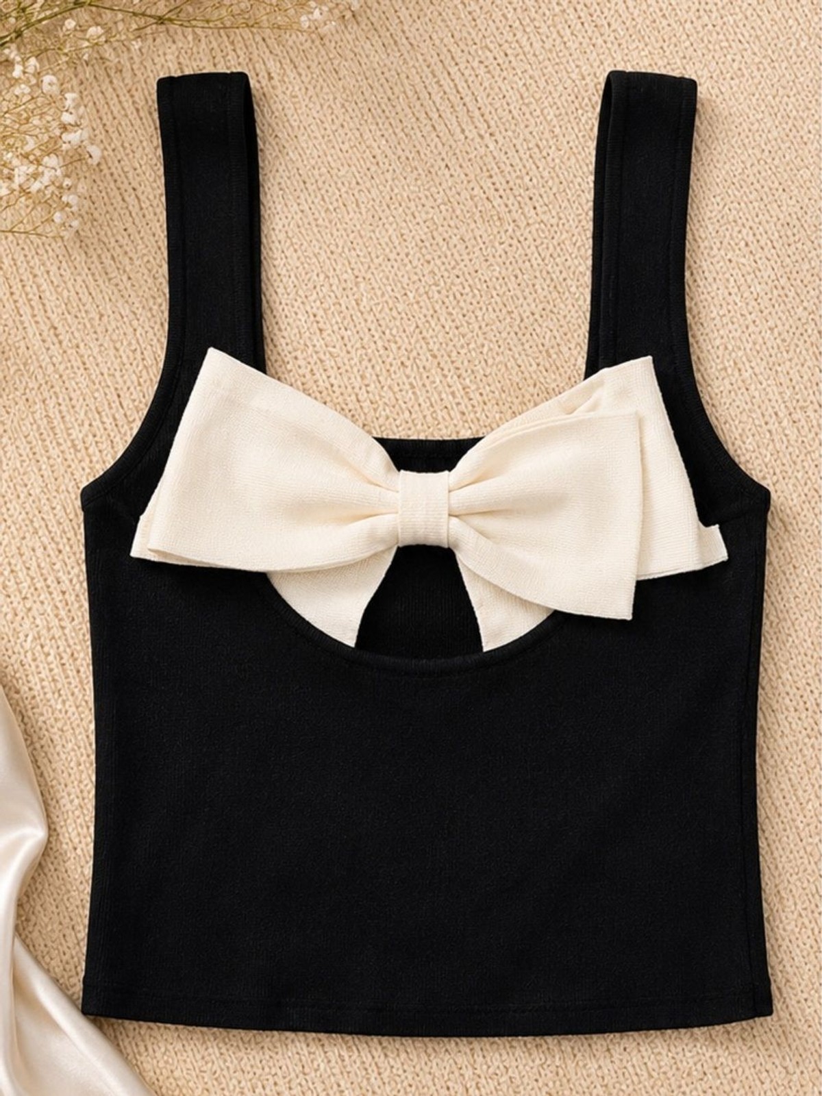 Maeve by Anthropologie Bow Knit Tank | Size Small