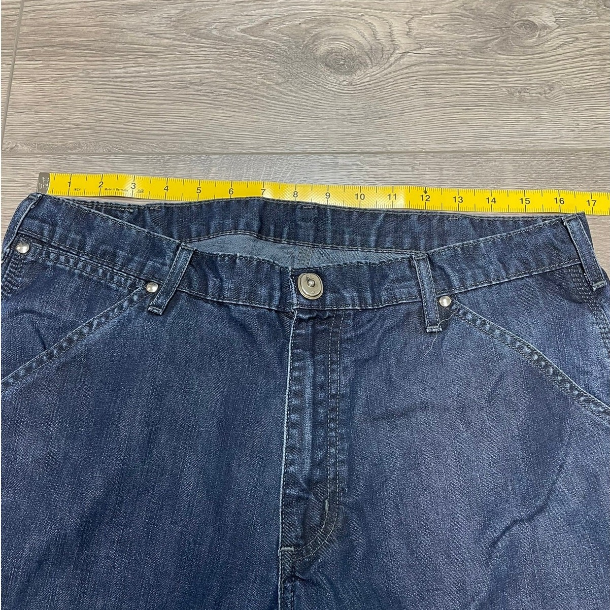 Polo Jeans Co Ralph Lauren Carpenter Jeans Wide Leg Blue Denim Cargo Pants 32×30