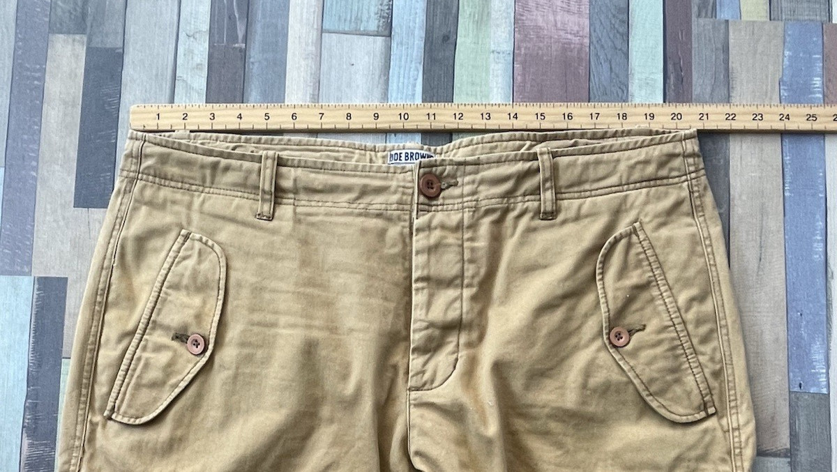 Joe Browns Mens Multi Pocket Knee Length Cargo Shorts Mustard W40 L23 Thick
