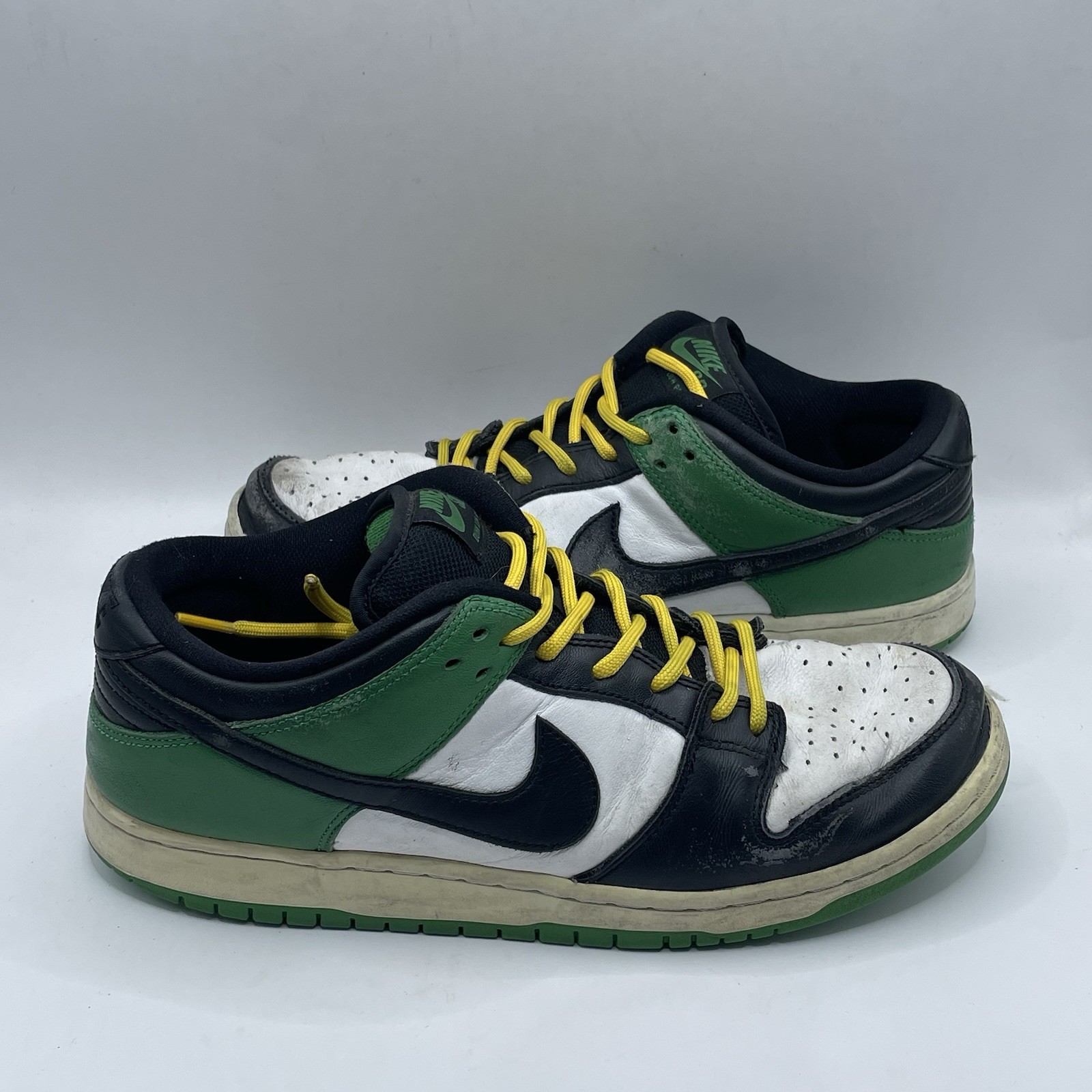 Nike SB Dunk Low Pro Classic Green Black White BQ6817-302 Mens Size 9