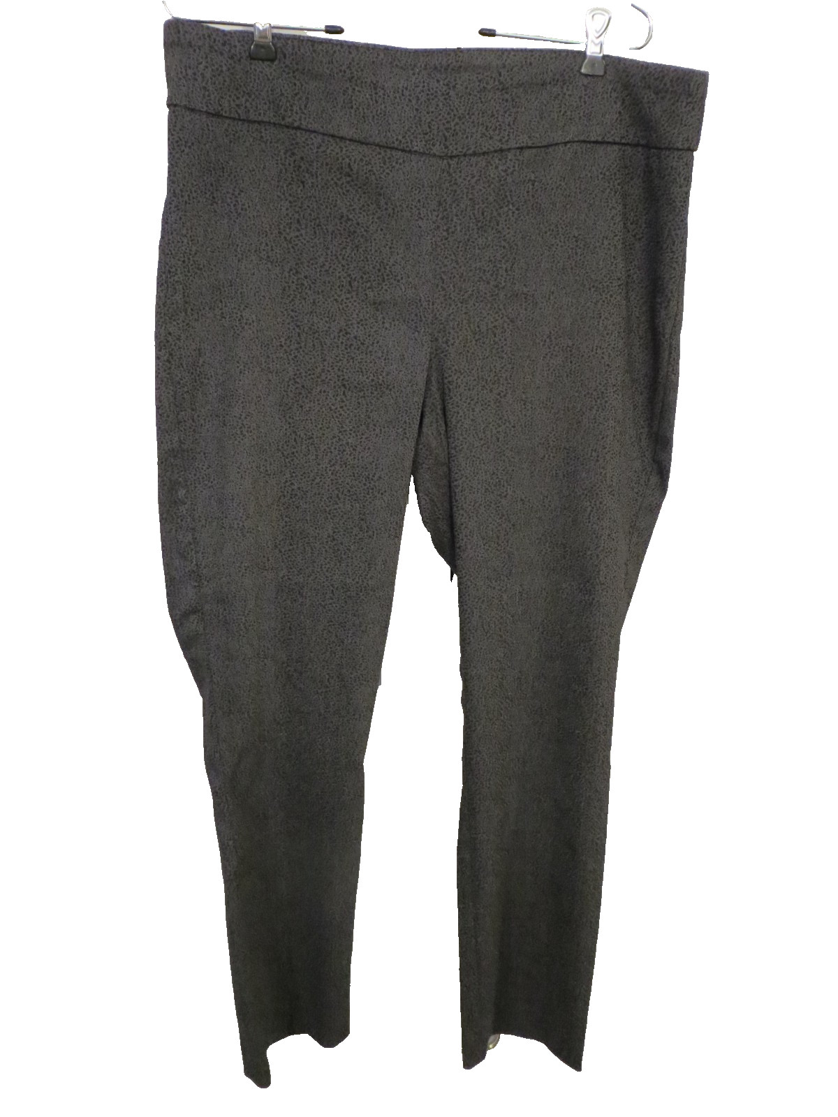 Briggs Stretch Black/Gray Pull On Straight Leg Pants Size L