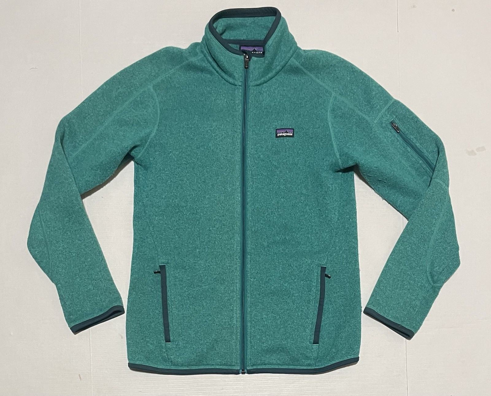 Patagonia Jacket Womens Size Small Teal Green Fleece Knit Better Sweater Jacket