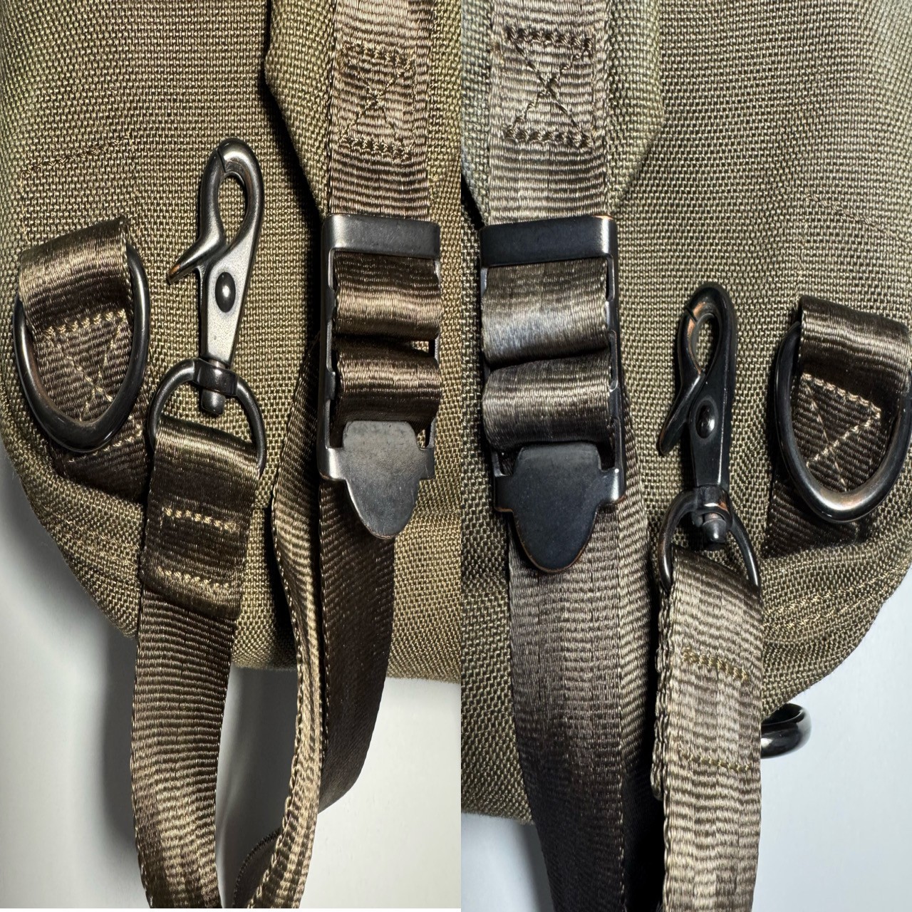 PORTER TENSION 3-Way Briefcase Backpack Olive Green Cordura Nylon Yoshida Japan