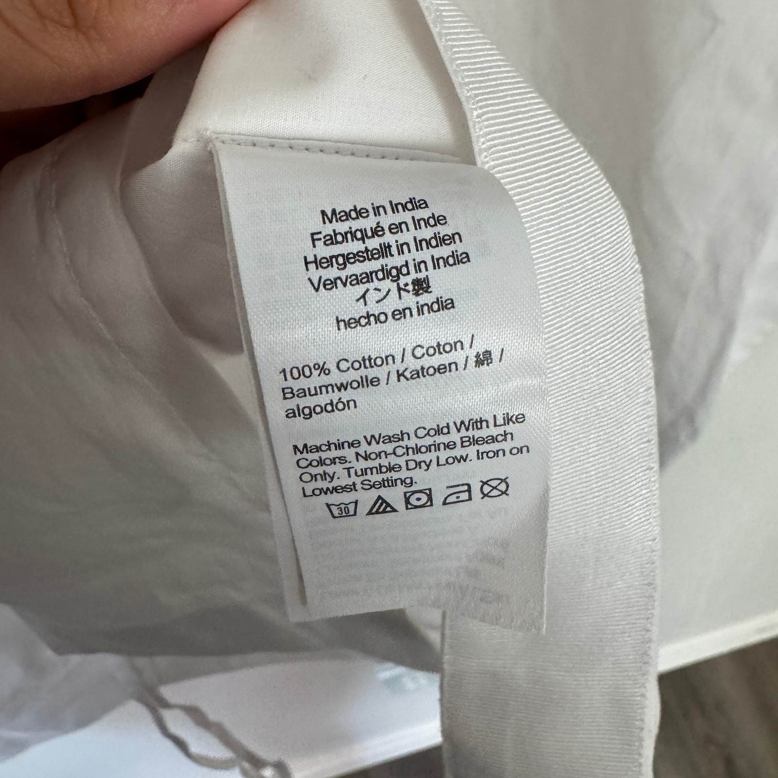 J.Crew Ciel Top WMNS M White Poplin Boatneck Side Button Waist Tie Long Sleeve