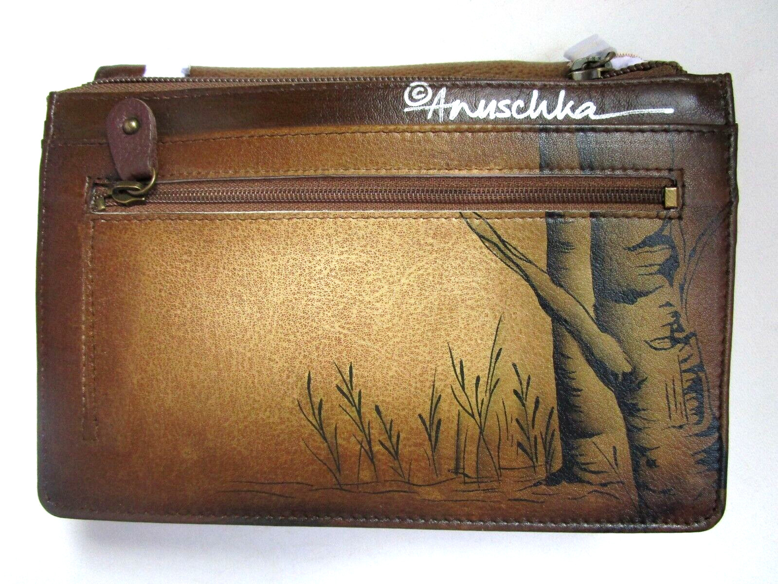 ANUSCHKA LEOPARD TAN HAND-PAINTED LEATHER CONVERTIBLE CROSSBODY – NWT
