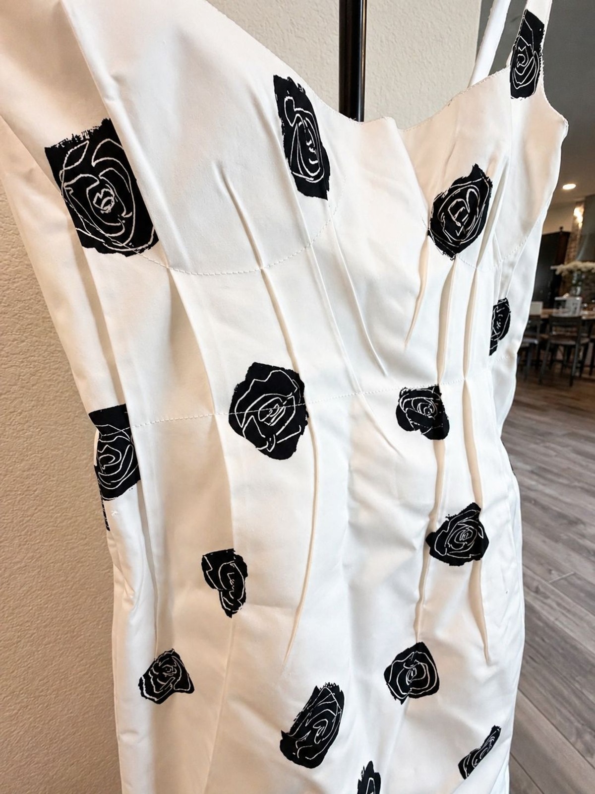 Marni Rose Print Midi Dress White IT 40 US 4 NWT $2300 2025 Cotton Italy