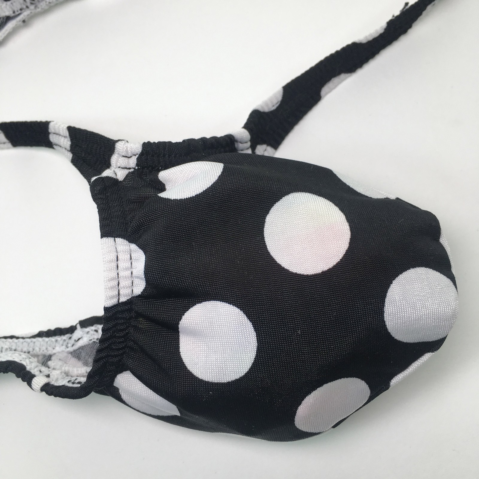 K403 DS Mens String Thong Grape Smugglers Contoured Pouch Jersey Round Dots