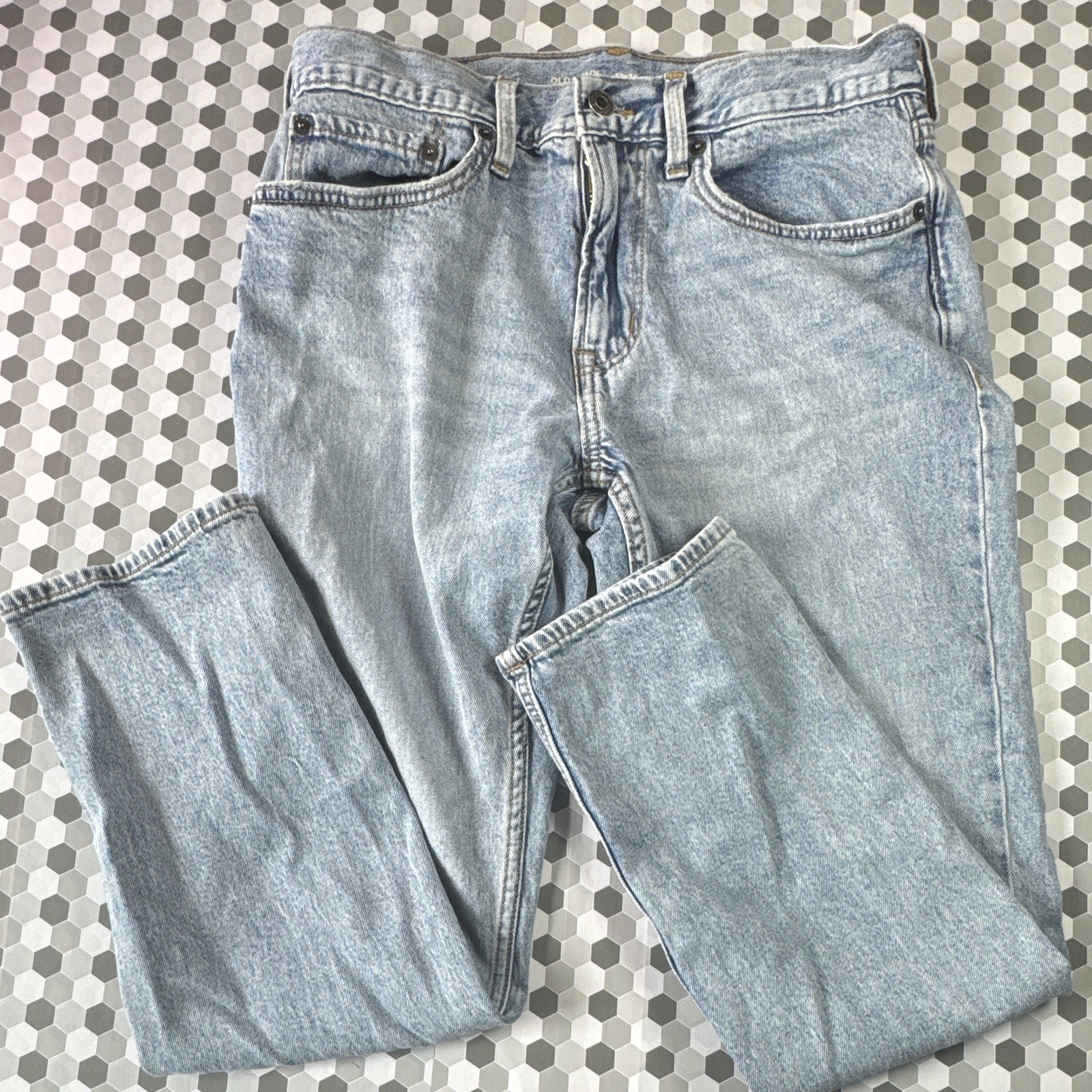 Old Navy Built-In Flex Slim Fit Light Wash Blue Straight Denim Jeans