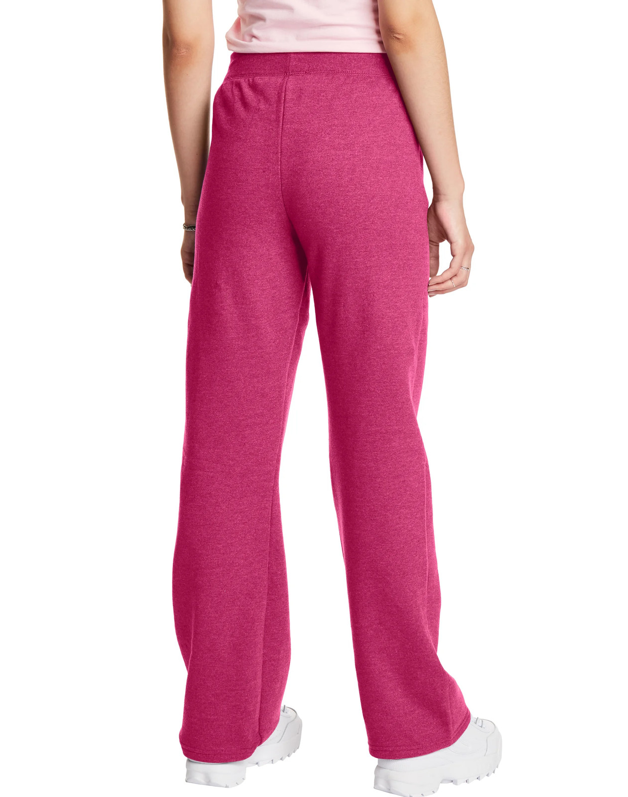 Hanes Fleece Sweatpants ComfortSoft EcoSmart Womens Open Bottom Leg S-XL