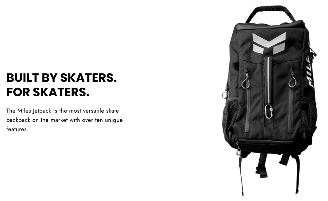 Miles ESK8 Jetpack Skateboard Backpack Longboard Carry Bag Commuter NEW